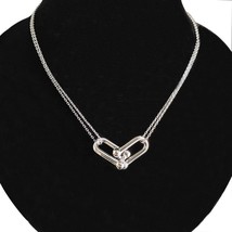 ANENJERY Silver Color Geometric U Shape Necklace Bracelet Ring Earring Set For W - £17.66 GBP