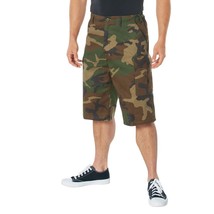 Men&#39;s Woodland Camo Relaxed Fit Long-Length BDU Cargo Shorts - XS - 5XL - $38.47+