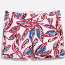 J Crew flat front low rise colorful pockets tropical ladies short shorts size 0 - £23.44 GBP