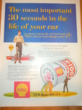 Vintage Shell Motor Oil Print Magazine Advertisement 1959 - £10.21 GBP