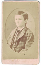 CDV Photo of Young Boy Mid 1800s in Beaver Dam, Wis. - $5.46 CAD