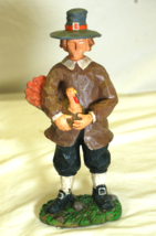 Thanksgiving Day Harvest Pilgrim Man Resin Figure WMG - £12.97 GBP