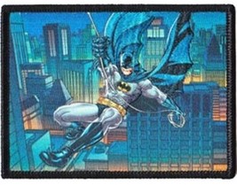 DC Comics Batman Figure Swinging Over Gotham City Embroidered Patch, NEW UNUSED - £6.26 GBP