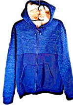 Sherpa Jacket Size Large H &amp; M L.O.G.G. Full Zip Hooded Lining Blue / Gray - £19.37 GBP