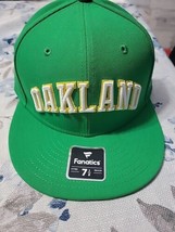 Oakland A’s Athletics Fanatics Fitted Hat Kelly Green 7 1/2 NEW Cooperstown - £25.58 GBP