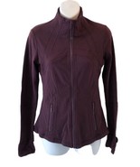 lululemon Define Jacket Size 6 Black Cherry Luon Fitted Full Zip Jacket - £42.07 GBP