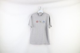 Vintage Y2K Womens Medium Faded Spell Out Butterfly Flower Short Sleeve T-Shirt - $39.55