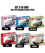 Sports Car Pull Back Building Blocks Kids Toy (Set 2 – 6 Cars) | Age 6+ - $70.69