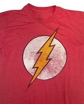 DC Comics The Flash Logo T Shirt Mens M Red Distressed Graphic Tee image 4