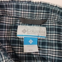 Columbia AM7968 Men's Blue Cotton Plaid Rapid Rivers II Button-Down Shirt Sz 2XL image 3