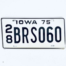 1975 United States Iowa Delaware County Passenger License Plate 28 BRS060 - $18.80