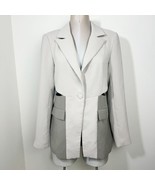Good American Cut Out Blazer in Stone Wash Grey Size 2 US Medium - $82.08