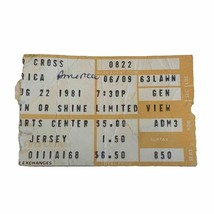 AMERICA AUG 22, 1981 TOUR CONCERT TICKET STUB NEW JERSEY ARTS CENTER - $27.25 CAD