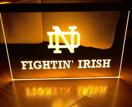 Notre Dame Fighting Irish Led Neon Sign Hang Wall Home Decor, Lights Décor Art  - £20.55 GBP+