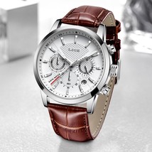 Watches Mens New Lige Top Brand Luxury Casual Leather Quartz Men&#39;s Watch... - £23.69 GBP+