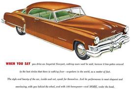 1952 Chrysler Imperial Newport - Promotional Advertising Poster - $9.99+