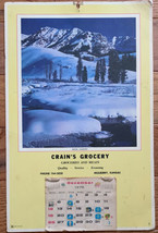 Crain&#39;s Grocery Mulberry Kansas KS 1976 Calendar - £3.08 GBP