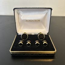 Nordstrom Gold-Tone Onyx Cufflinks &amp; Studs-6 Piece-NWOT - $887.76 MXN