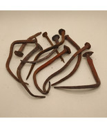 Old rusty forged nails from old house. Set of 10 rusty nailsnails - $31.46 CAD