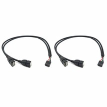 Usb Header Splitter Cable,10 Pin Motherboard Usb Header To Dual Usb Cable, Dupon - £13.36 GBP