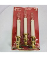 Vintage Style Holiday Bettery Operated Candle Lights w/ Package SET OF 3 - $257.99 MXN