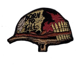 Born to Kill Full Metal Jacket Helmet Embroidered Hook Patch by Miltacusa - $8.95