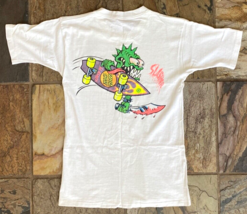 Vintage Santa Cruz T Shirt-SLASHER-Pro Series-S 34-36-White-Single Stitch - $749.25