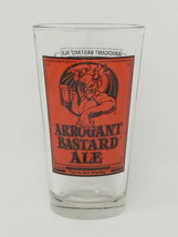 Arrogant Bastard Ale Black Red Devil Escondido California Beer Pint Glass - £9.07 GBP