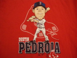 Boston Red Sox Dustin Pedroia Caricature Cartoon T Shirt M - $15.04