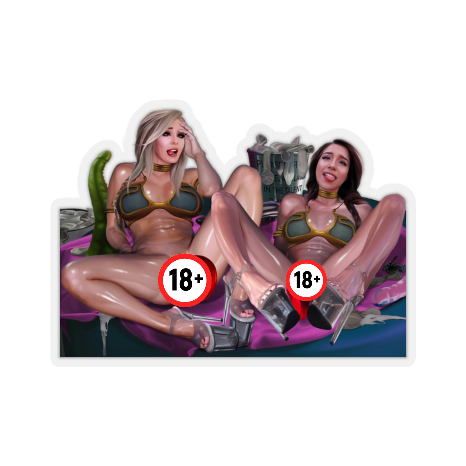 Erotic H Sticker: Slut-Con Ft Nigri & Poki (9 versions)