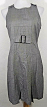 Tahari Arthur S Levine Womens Dress Size 8 Gray Tweed Sleeveless Buckle ... - £31.69 GBP