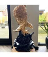 Golden Eagle Statue Attacking Cobra | Majestic Predator Scene | Home &amp; O... - $29.99