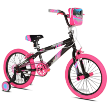 Kent Bicycles 18 inch Girl&#39;s Sparkles Bicycle, Black and Pink - £94.30 GBP