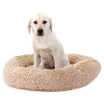 30"X30" Shaggy Fluffy Pet Bed Dog Cat Donut Cuddler Cushion Mats Machine - £44.06 GBP