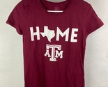 Womens M Texas A&amp;M College Big Logo &quot;Home&quot; T-Shirt, Solid Maroon - Aggies - £7.86 GBP