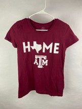 Womens M Texas A&amp;M College Big Logo &quot;Home&quot; T-Shirt, Solid Maroon - Aggies - £7.82 GBP