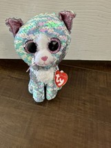 Ty Beanie Boos Flippables Whimsy The Cat Plush Stuffed Toy 7 Inch  - $9.78