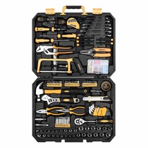 198 Piece Home Repair Tool Kit, Wrench Plastic Toolbox With General Household Ha - £109.04 GBP