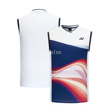 YONEX 23FW Men&#39;s Badminton Tank Sleeveless T-Shirt Sports Top Blue NWT 233TR001M - £45.39 GBP