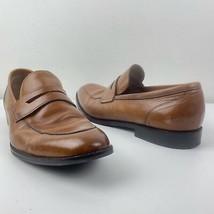 Joseph Abboud Tan Italian Leather Clarence Collection Size 9.5 Slip on Loafer - £36.98 GBP