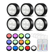 Puck Lights With Remote,Under Cabinet Lights Wireless,13 Colors Changeable Led C - £23.58 GBP