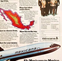 1978 Mexicana Mexico Airlines Aviation Advertisement Travel Flight DWII16 - $567.66 MXN