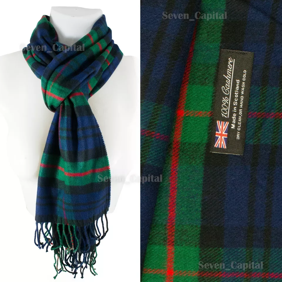 Men&#39;s &amp; Women&#39;s 100% Cashmere Winter Scarf: Scotland-Made Plaid Design (41) - $18.00