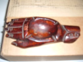 Vintage Hand-Carved Wooden HAND Ashtray - $29.70