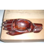 Vintage Hand-Carved Wooden HAND Ashtray - $554.85 MXN