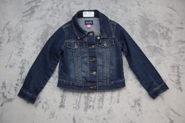 The Childrens Place Jacket Toddler XS 4 Blue Lightweight Casual Jean Dar... - $22.75