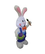 Easter Decor4&#39; AIR INFLATABLE EASTER BUNNY WITH A PAINTBRUSH AND AN EGG ... - £158.26 GBP