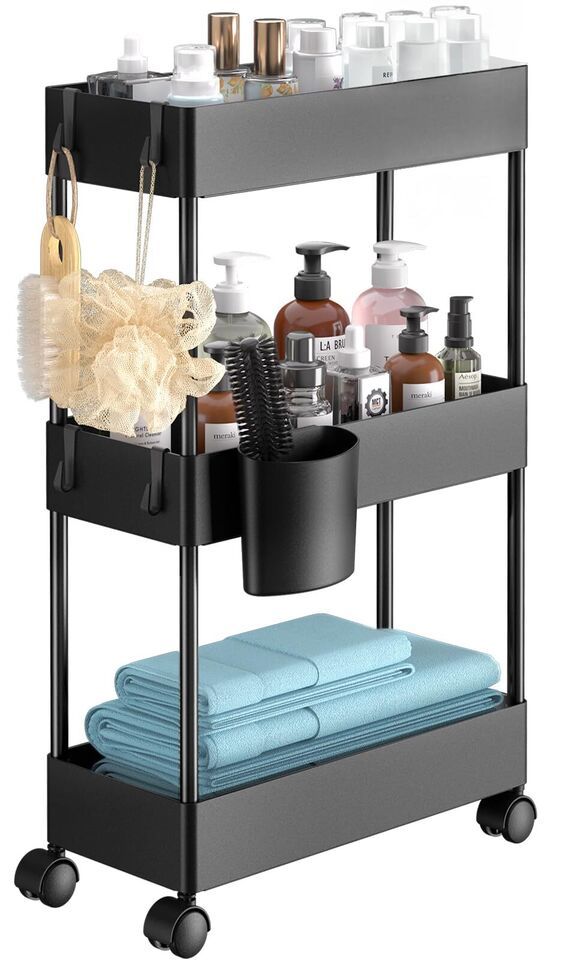 Storage Cart with Wheels, Bathroom Cart Organizer Bathroom - $119.97