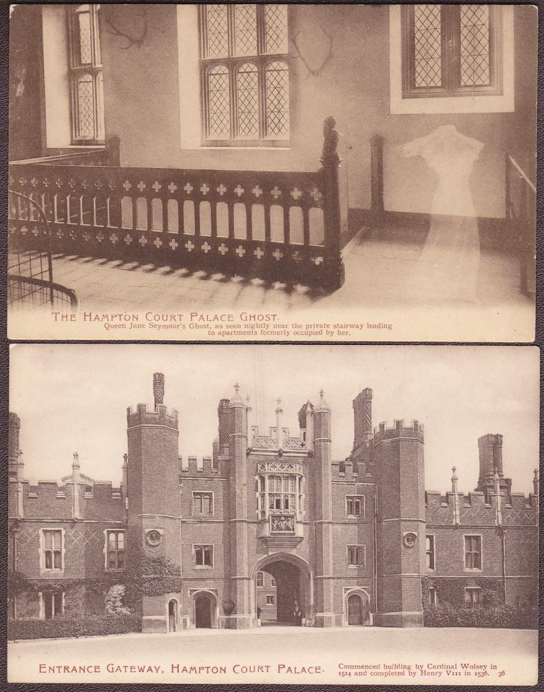 Hampton Court Palace Ghost Entrance Gateway (2) Antique UK Postcards Hampton Court Palace Ghost Entrance Gateway (2) Antique UK Postcards