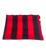 Vintage San Marcos Textiles Fleece Soft Throw Stadium Blanket Red Black ... - $882.65 MXN